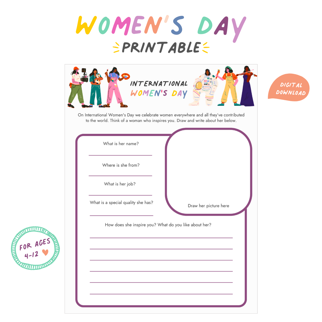 Free Printable International Women S Day Worksheet Free Printable International Women S Day Worksheet