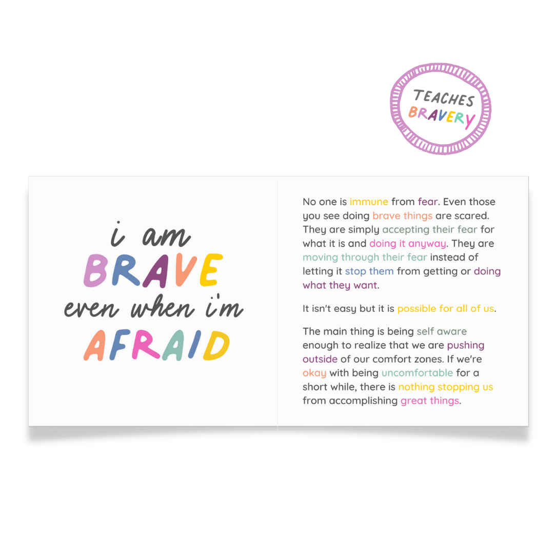 Brave When Afraid Sticker and Card - Feminist Friends