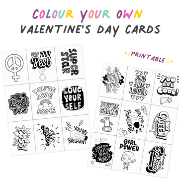 Empowering Messages Valentine's Day Cards - Printable - Feminist Friends