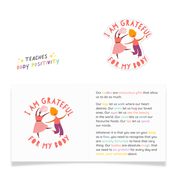 Grateful for my Body Sticker and Card - Feminist Friends