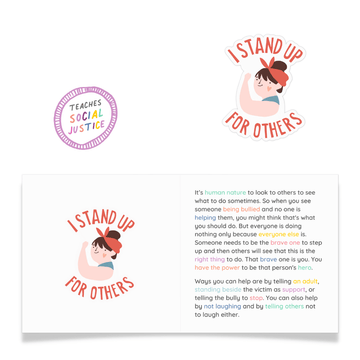 I Stand Up For Others Sticker and Card - Feminist Friends
