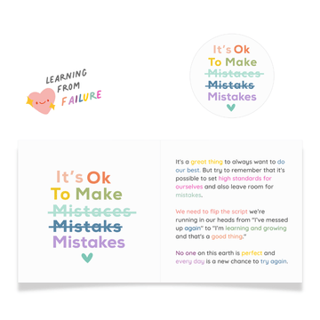 It's Ok To Make Mistakes Sticker and Card - Feminist Friends