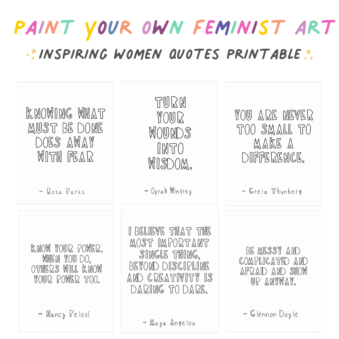 Inspiring Womens Quotes Wall Art - Printable