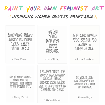 Inspiring Womens Quotes Wall Art - Printable