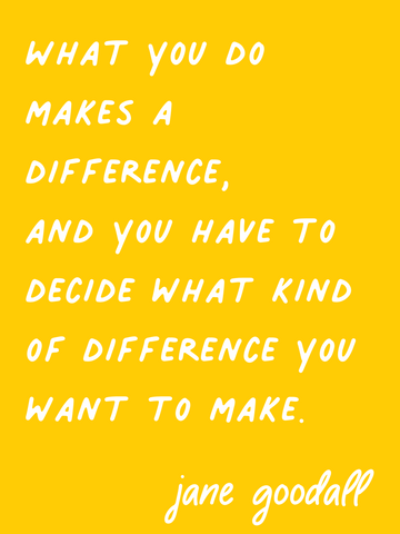 Jane Gooddall quote. Best Jane Goodall quote. What you do makes a difference Jane Goodall quote. Famous Jane Goodall quote.