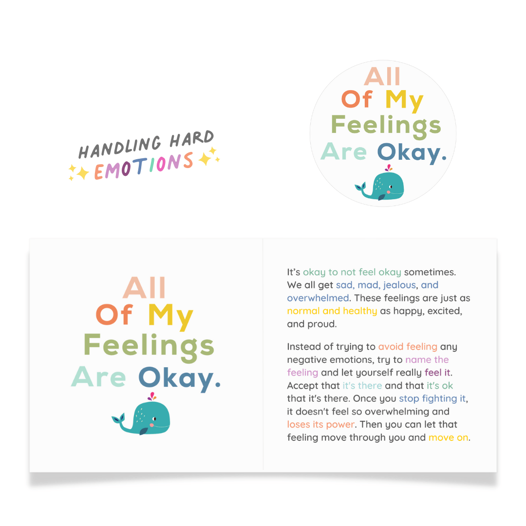 All Of My Feelings Are Ok Sticker and Card - Feminist Friends