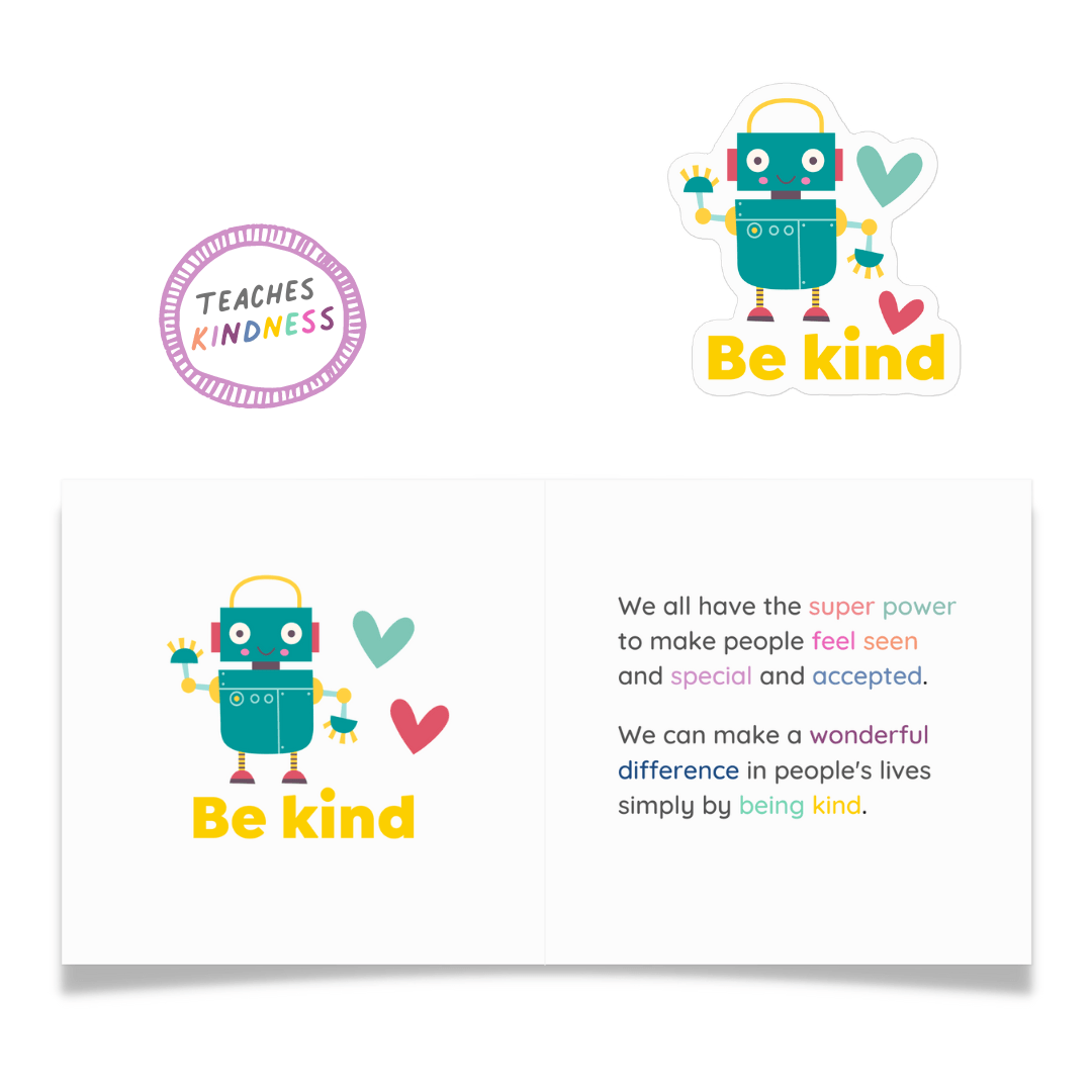 Be Kind Sticker and Card - Feminist Friends