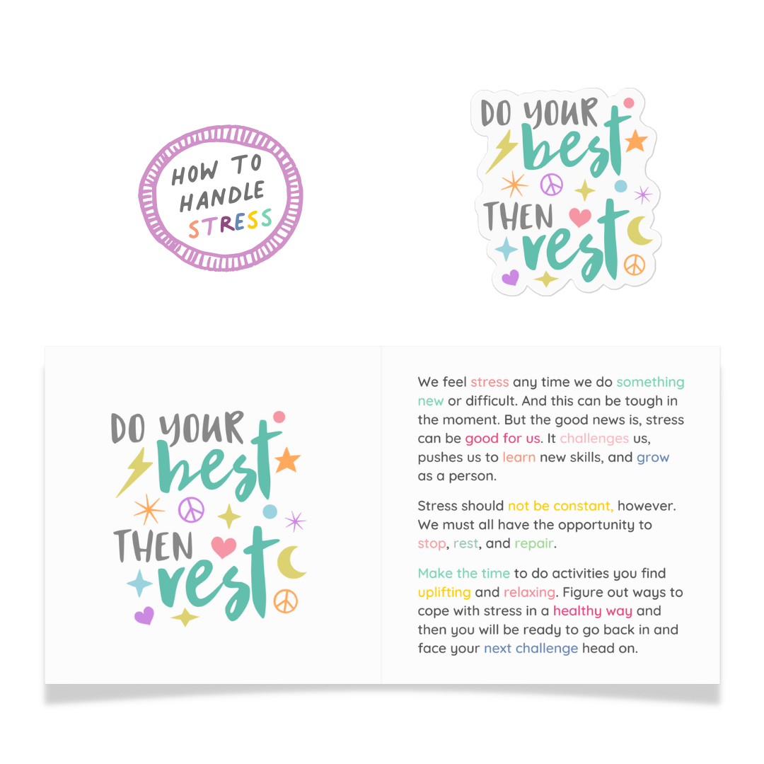 Do your Best then Rest Sticker and Card - Feminist Friends