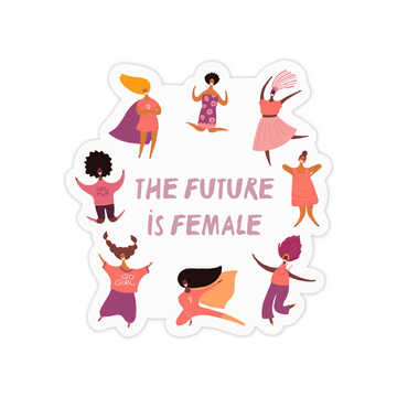 The Future Is Female Sticker and Card