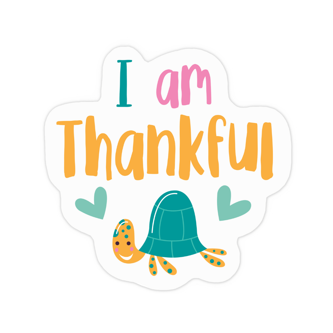 I Am Thankful Sticker and Card - Feminist Friends