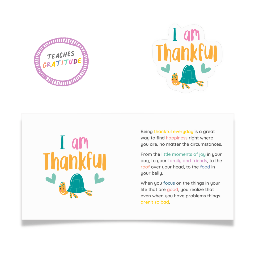 I Am Thankful Sticker and Card - Feminist Friends