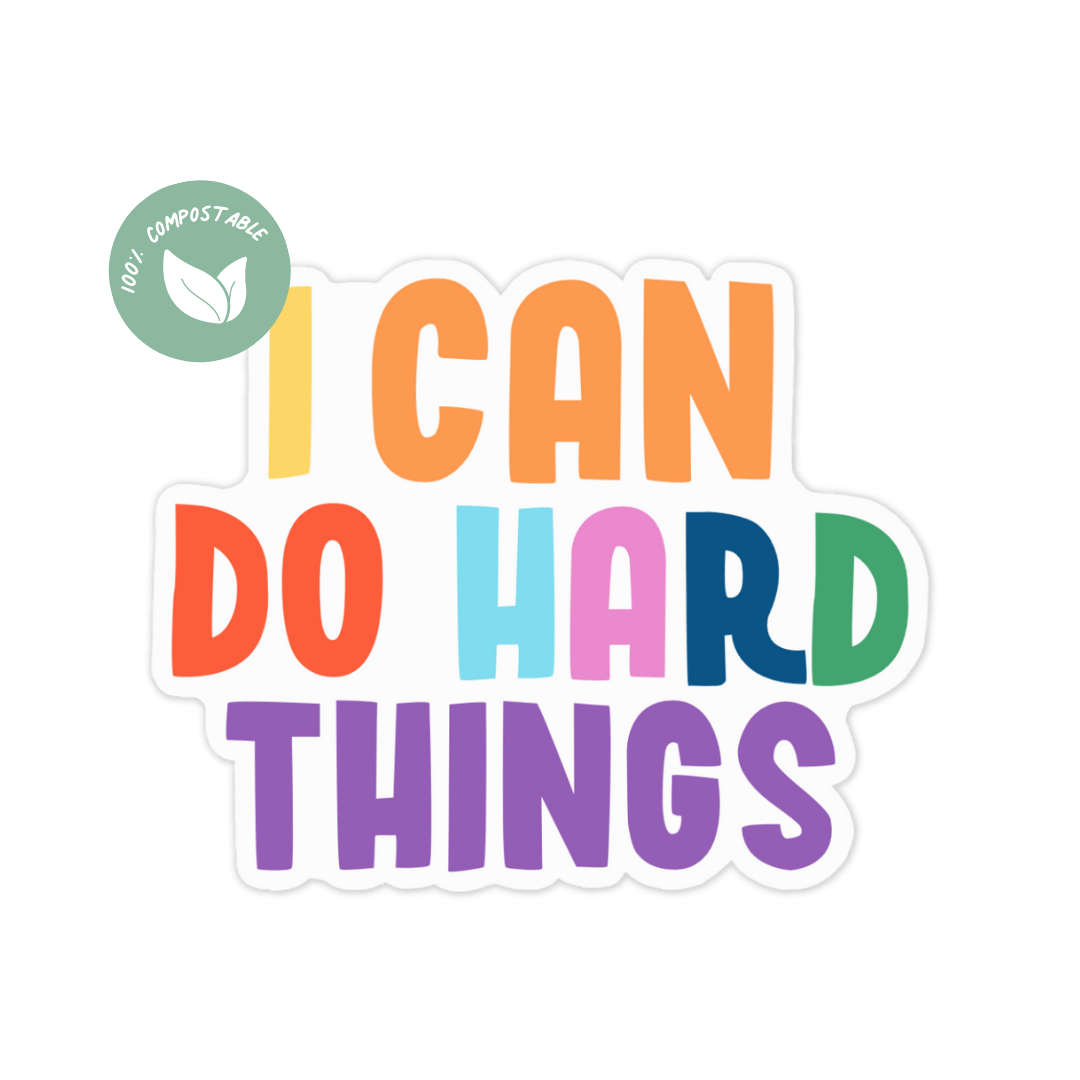 I Can Do Hard Things Sticker and Card - Feminist Friends