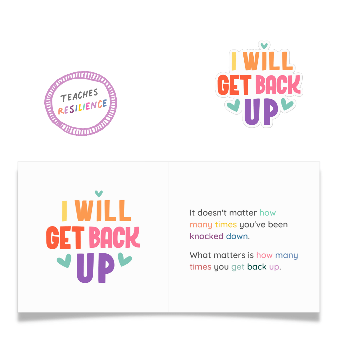 I Will Get Back Up Sticker and Card - Feminist Friends