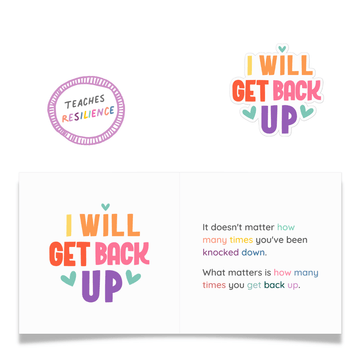 I Will Get Back Up Sticker and Card