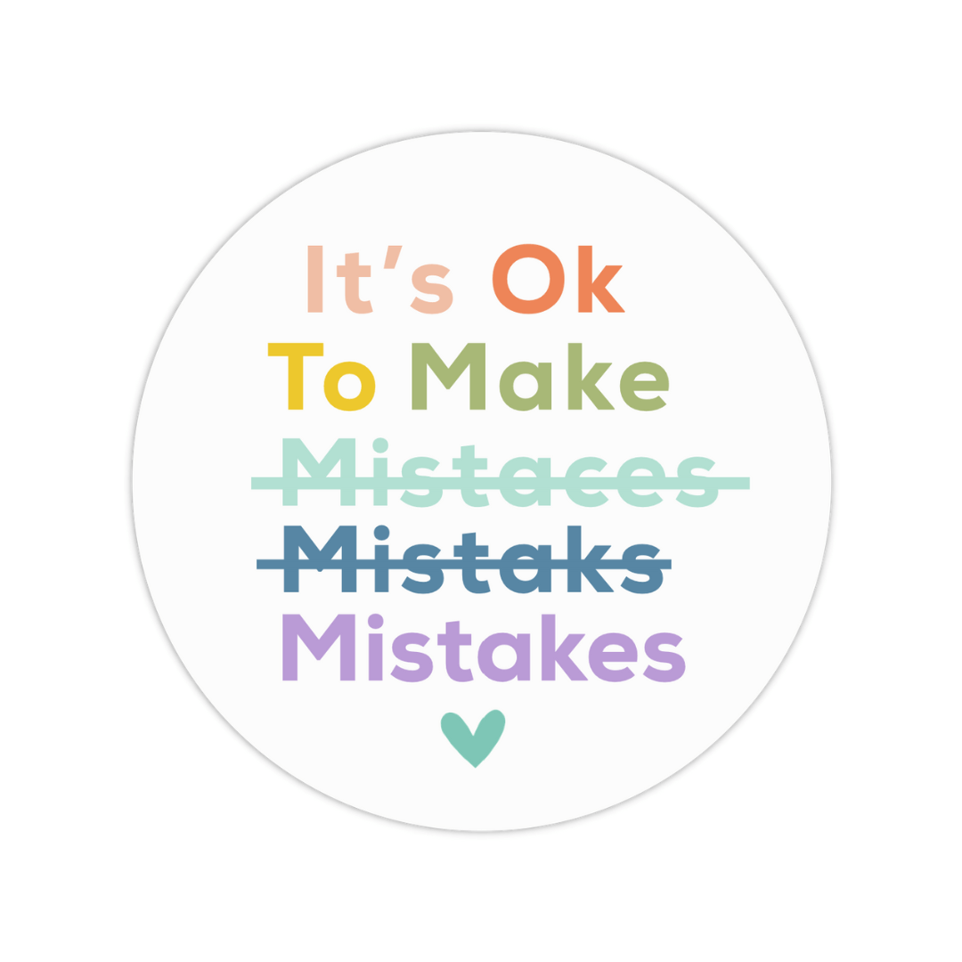 It's Ok To Make Mistakes Sticker and Card - Feminist Friends