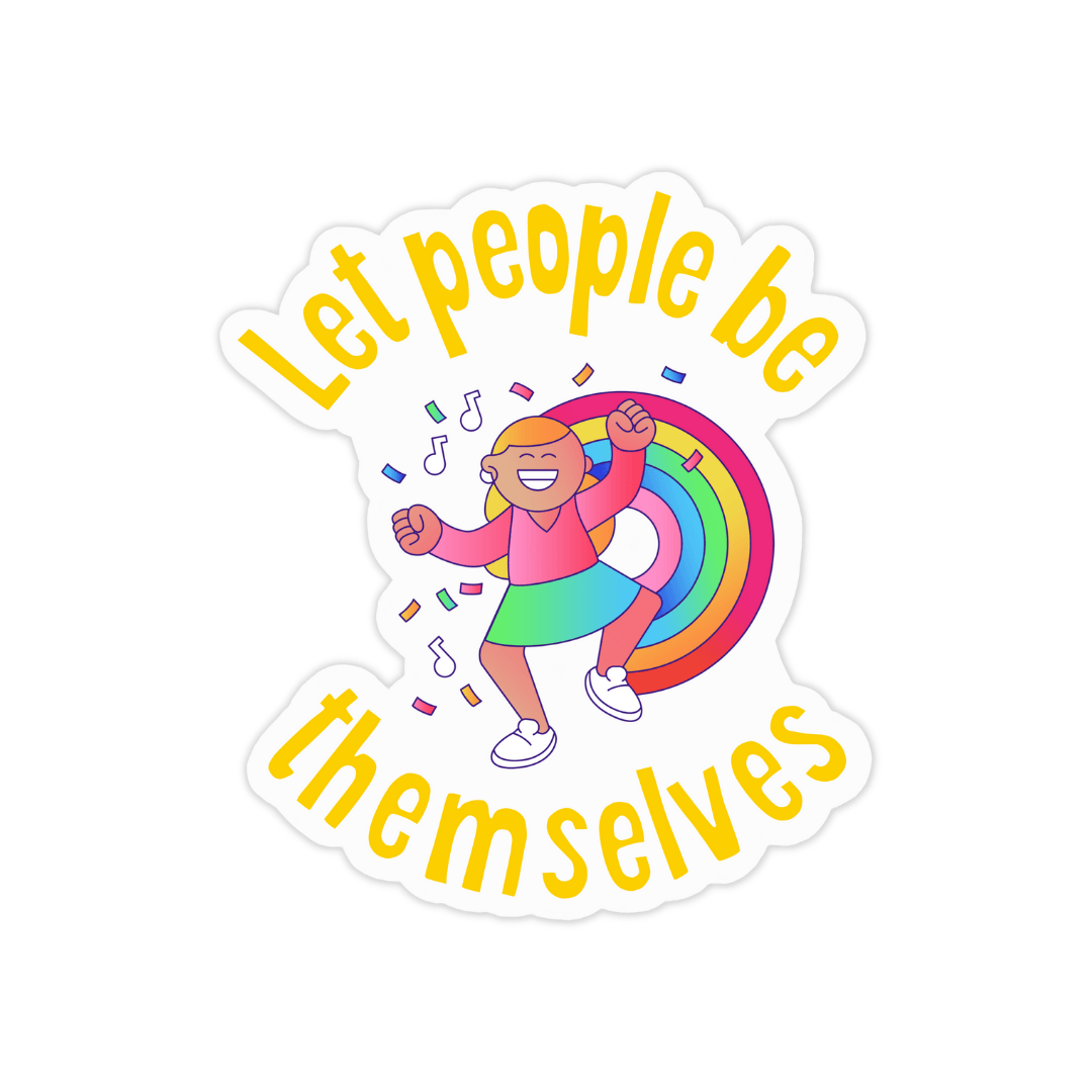 Let People Be Sticker and Card - Feminist Friends