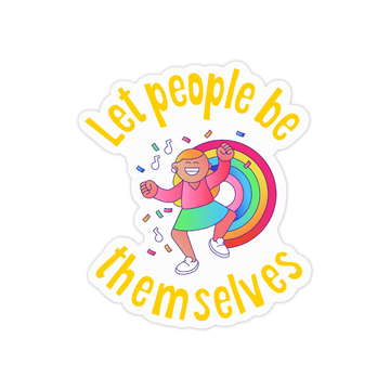 Let People Be Sticker and Card - Feminist Friends