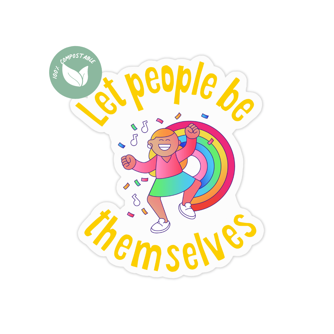 Let People Be Sticker and Card - Feminist Friends