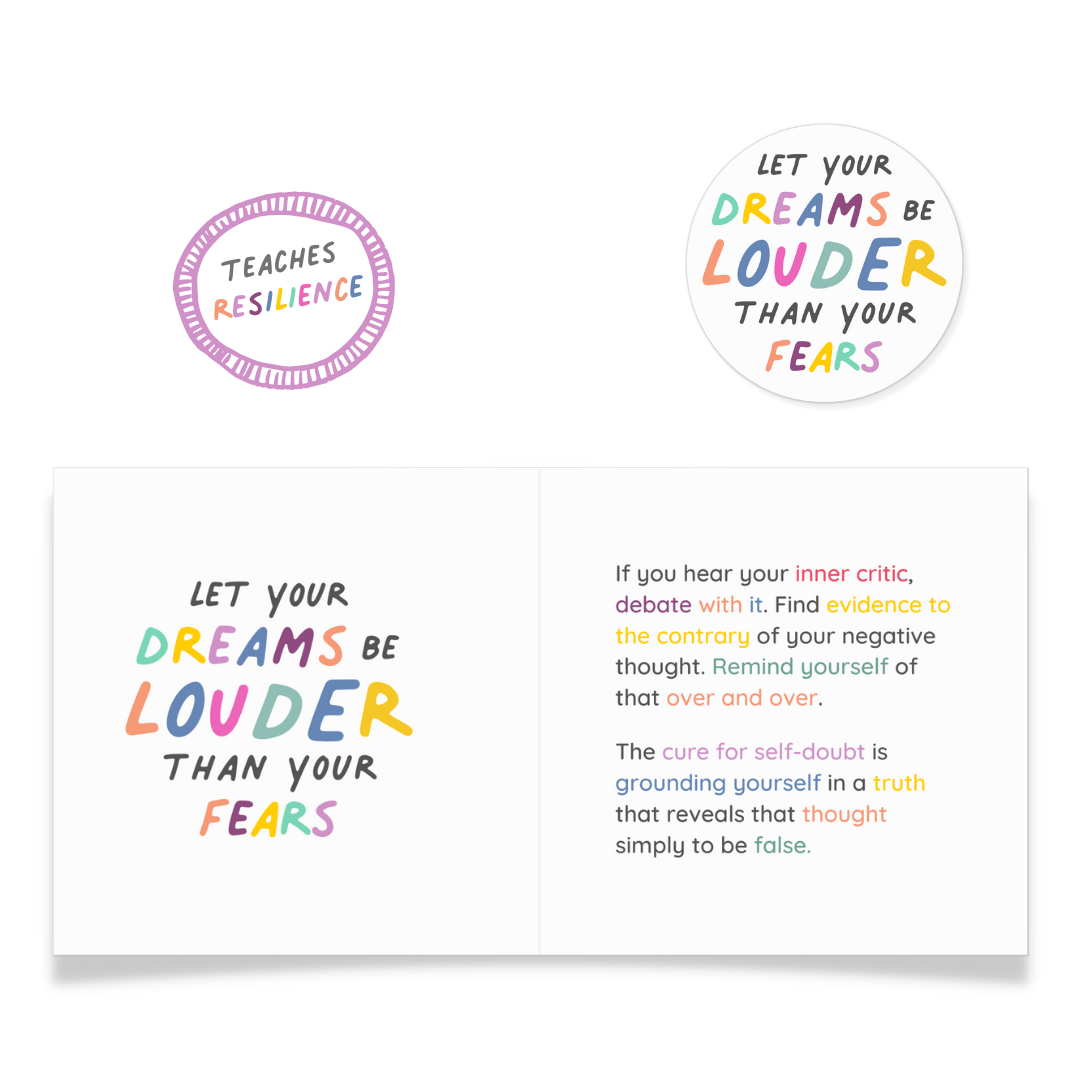 Let Your Dreams be Louder Sticker and Card - Feminist Friends