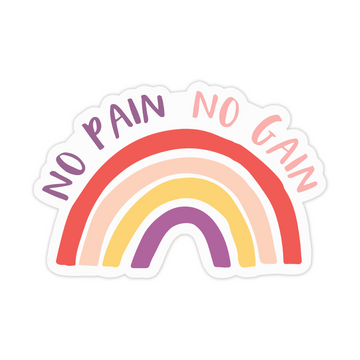 No Pain No Gain Sticker and Card