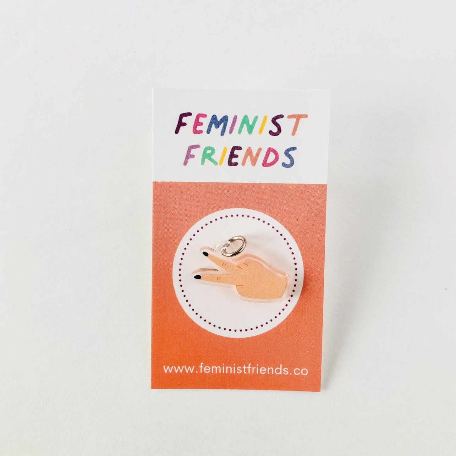 Peace Out Charm - Feminist Friends